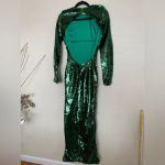 House Of CB  'Belle' Pine Green Sequin‎ Maxi Dress NWOT size XS Photo 6