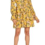 Avec Les Filles Tiered Satin Ruffle Dress, Multi Yellow Gold Size 6 Retail $158 Photo 13