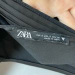 ZARA Bodysuit Pleated Draped Black Top Buttons Women Size Small Spaghetti Straps Photo 4