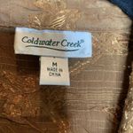 Coldwater Creek  Rust Sheer Metallic Copper Sz Medium Photo 6