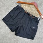 Nike Women's Cargo Cover Up Swim Shorts 3” Pull On Belted in Black S Photo 2