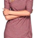 Free People  Back Cutout Striped Jersey Dress Red Gray Size M Photo 0