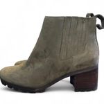 Vionic  Wilma Women’s Size 9 Olive Green Suede Ankle Boots Side Zip Block Heel Co Photo 1