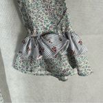 Batsheva Long Ruffle Prairie Ditsy Floral Maxi Dress Size 0 XS Blue Purple Photo 6