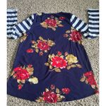 LuLaRoe Luloroe Women's High Low Long‎ Sleeve Rose Floral Design Size Medium Photo 6