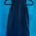 Vince  Navy Blue Crew Neck Sleeveless Layered Look Pullover Blouse Top Size S Photo 0