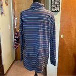 L.L. Bean blue striped long sleeve cowl neck shirt size M loose fit Size M Photo 2