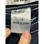 Y Jeans Los Angeles Women Y2K Flare Leg Bling Jeans Embelished Pockets Size 7/8 Blue Photo 6