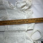 Blue Blush  WHITE EYELET JUMPSUIT CROP LENGTH 100% COTTON PREOWNED‎ Photo 9