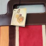 Victoria's Secret Vintage  Brown Rust Gold Suede  Leather Purse Photo 9