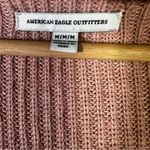 American Eagle Outfitters Deep V-Neck Sweater Womens M Pink Cozy Feminine Photo 4