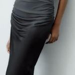 ZARA  Strapless Printed Tulle Dress In Ombré Grey Size Small 4661/200 Photo 0