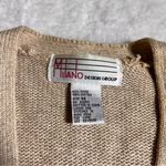 Vintage Milano Design Group Knit Floral Rose Needlepoint Cardigan Sweater Pink Size M Photo 6