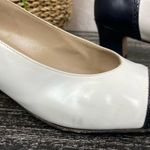 Salvatore Ferragamo  Black & White Color Block Pump Shoes 9 Photo 6