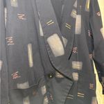 Vintage Kay Chapmen blazer coat Black cotton oversized baggy euc Size undefined Photo 3