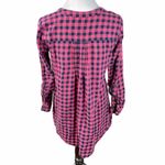 Motherhood Maternity Plaid Flannel Shirt Pink Blue Size Small Photo 1