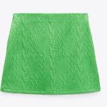 ZARA NWT  QUILTED SKIRT GREEN HIGH WAISTED Photo 7