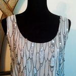 BB Dakota Roselyn Silver Sequin Sleeveless Mini Shift Dress Photo 3