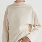 Madewell Top Striped Jacquard Funnelneck Long Sleeve Cream XS Photo 0