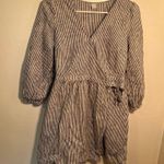 Old Navy True Wrap Dress Blue White Stripes Photo 1