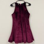 Commense Velvet Zipper Slim Tank Dress Burgundy Halter Mini . Size Small Red Photo 11