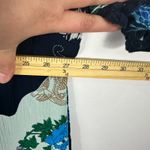 Denim 24/7 Peasant Blouse Women 3X Tie Neck Boho Floral Patchwork Cottage Artsy Blue Photo 4