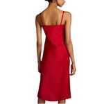 Anthropologie Red Hutch Satin Bow Midi Dress Photo 2
