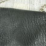EXPRESS  Faux Pebbled Leather Fold Over Shoulder Bag Black‎ Chain Strap Photo 5