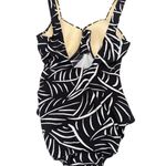 MiracleSuit Escape One Piece Swimsuit Hard To Be Leaf Palm Tropical Black White Photo 2