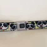 Panda Print GM Seat Belt Buckle Adjustable Waist Belt Black Photo 4