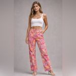 Hawaiian Tropic  Vintage 80s Sz 14 Pink Patchwork Ankle Pants Photo 6