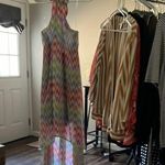 Fantastic Fawn Orange Green Halter Sundress Photo 0