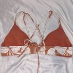 Roxy Printed Beach Classics Tiki Flying Flowers Scoop Bikini Top - Terra Cota - L Photo 6