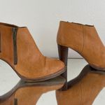 J.Crew Camel Light Brown Leather Lexington Dual Zip Casual Heeled Ankle Booties Photo 2