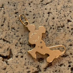 Disney Mickey Mouse  Gold Sterling Silver 925 Necklace Charm Vintage 90s Photo 1