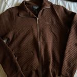 Brown Zip Up Jacket Size XS Photo 2