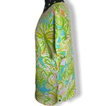 Lilly Pulitzer Lilly‎ Pulitzer Womens Blouse Size S Elephant Ear Guava Silk Green Pink Blue Top Photo 4