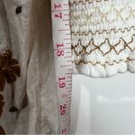 Anthropologie Smocked Embroidered Puff Sleeve Square Neck Top Womens SIZE SMALL Photo 7