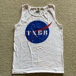 Comfort Colors NASA Style Tank Top TXBB EUC White Blue Men’s Unisex Size Small Photo 0