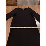 Eileen Fisher  viscose jersey Long Sleeve Scoop crew Neck Plain Black Mini dress Photo 3
