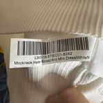 Quince White Mockneck Halter Ribbed Knit Mini Dress Bodycon Sleeveless Medium Photo 5