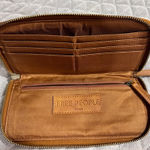  Brown Vegan Wallet / Wristlet by Free People with Decorative Zipper Photo 0
