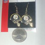 NFL Pittsburgh Steelers Football Helmet Fan Dangling Pierced Earrings Photo 2