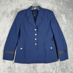 Hanover Uniform Co‎ Blazer Womens 6 Short Blue Wool Blend Military School Preppy Size 6P Photo 1