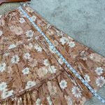 Petal and Pup  Women’s Osani Midi Skirt Pull On Tiered Boho in Floral Brown 2 Photo 12