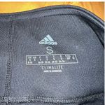 Adidas Climalite Mid-Rise Leggings Black Stretch Activewear Pants Dark Wash Sz S Photo 3