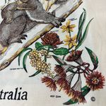Australian Wildlife Koala Kangaroo & Native Plants Cream Canvas Tote Bag Brown Photo 3