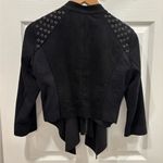 BCBGMAXAZRIA BCBG Max Azria Bri Faux Suede Grommet Open Front Jacket size XS Photo 6