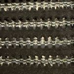 BKE  Women’s Black See-Through Mesh Tank Top Size L Semi Sheer Striped Detail Photo 6