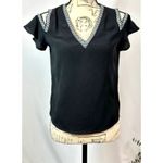 Maje  Lisea Cold-Shoulder Crepe Top 100% Viscose Black S Photo 5